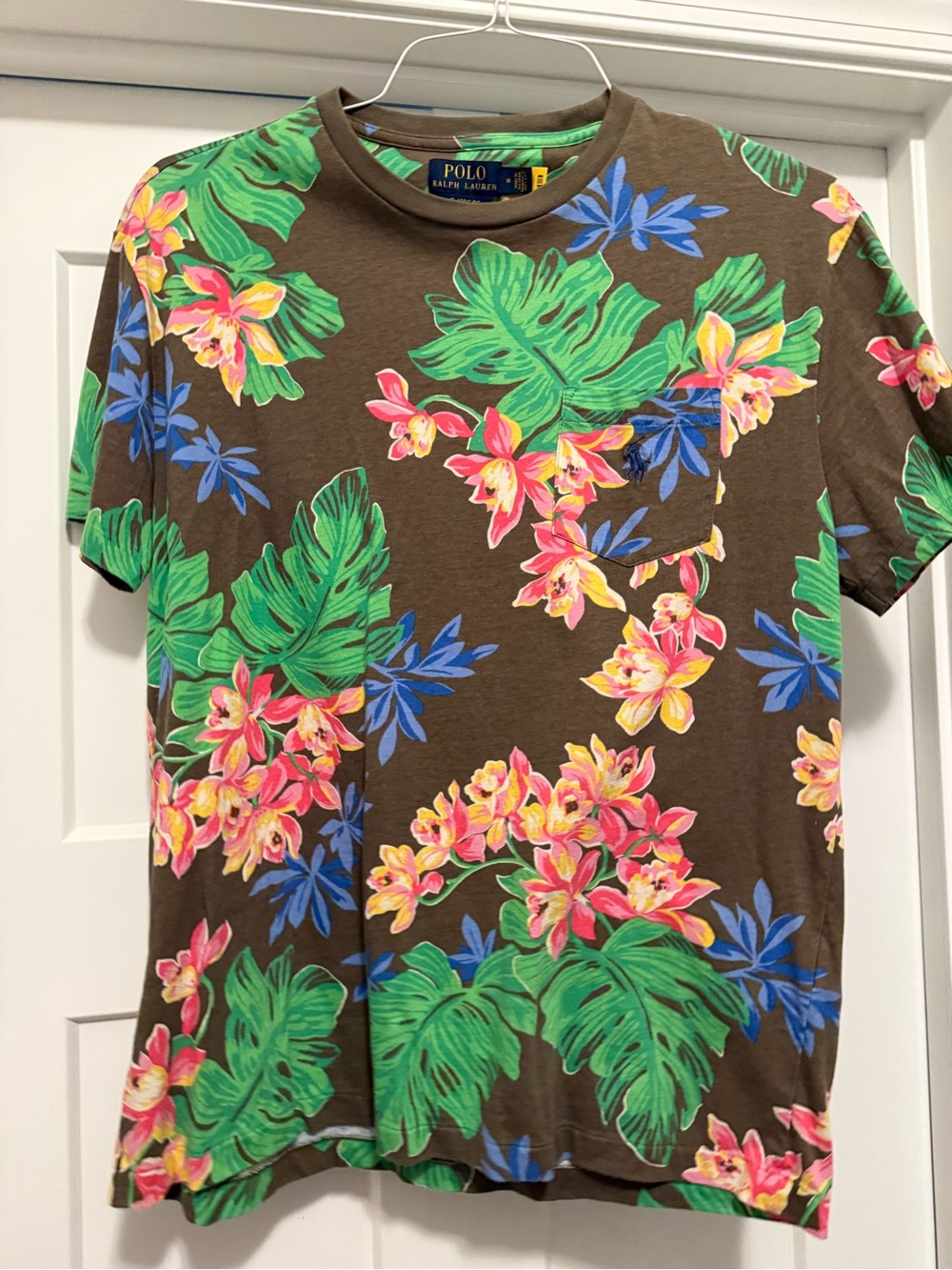 Polo by Ralph Lauren Brown Tropical Floral Short-Sleeve Tee